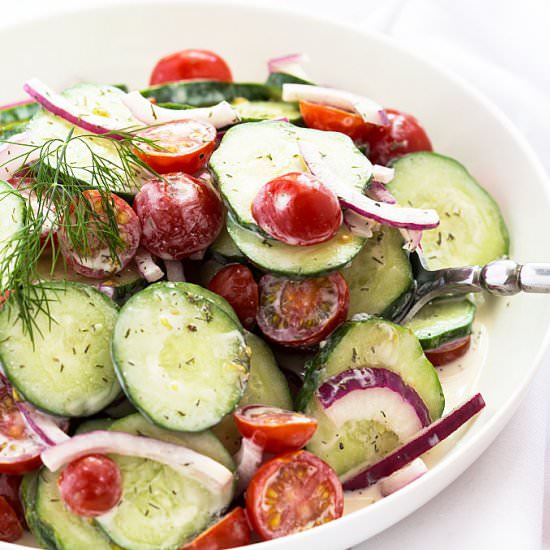 creamy cucumber salad