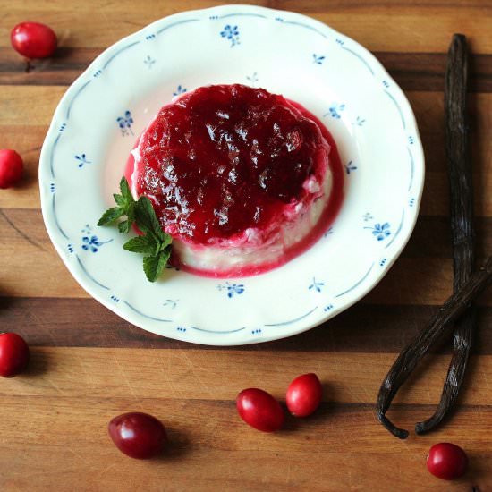 Cranberry Panna Cotta