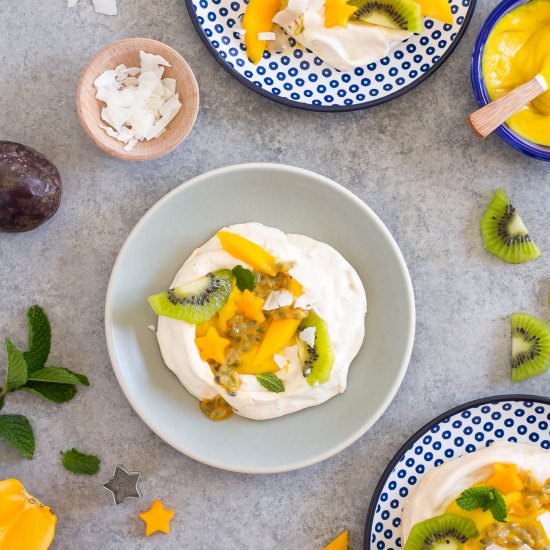 Toasted Coconut Pavlova