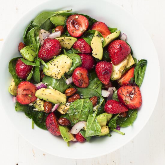 spinach strawberry avocado salad