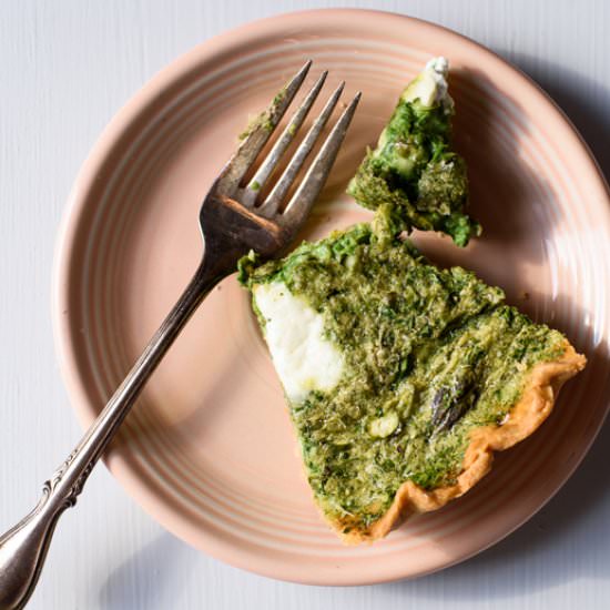 Spinach-Asparagus Quiche