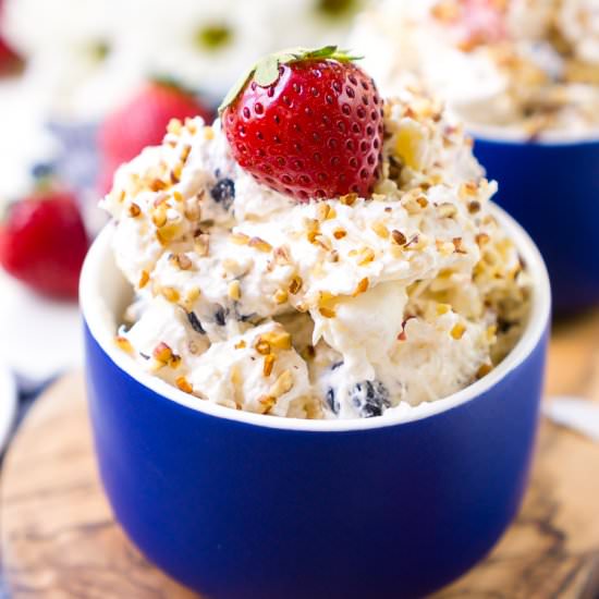 Red White Blue Ambrosia Salad