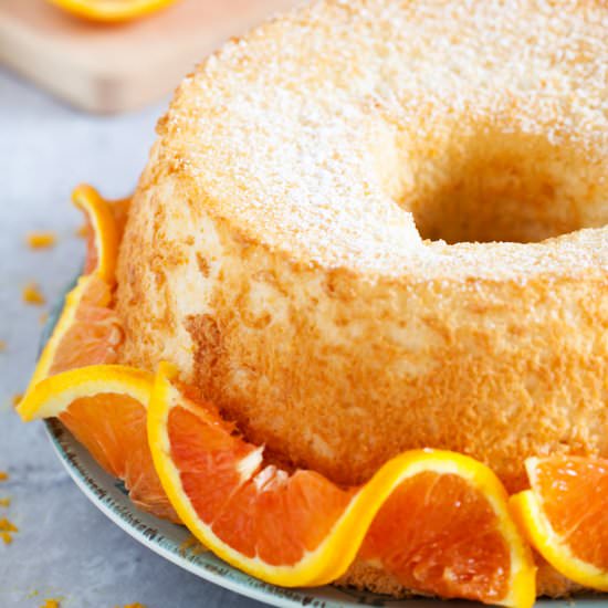 Orange Angel Food Cake