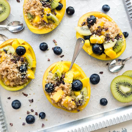 Toasted Quinoa-Stuffed Mangos