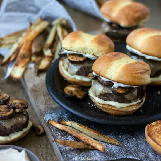 Trufle Mushroom and Swiss Sliders