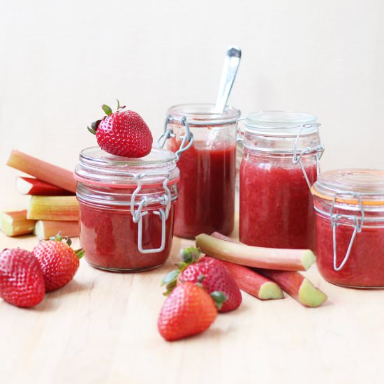 Rosé, Strawberry & Rhubarb Compote