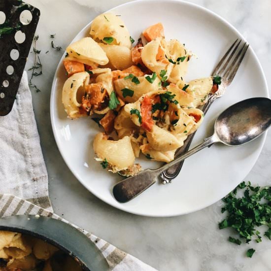 Roast Pumpkin & Thyme Pasta Bake