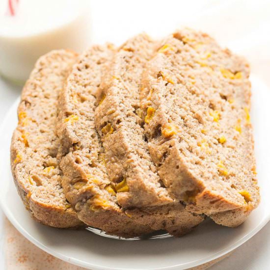 Healthy Peach Pie Banana Bread
