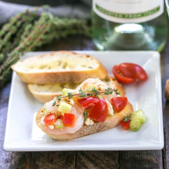 Greek Shrimp Crostini
