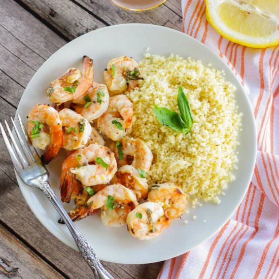 Lemon Basil Grilled Shrimp