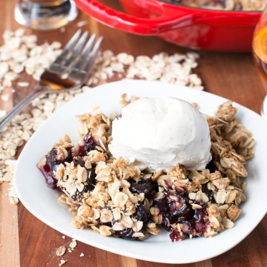 Bourbon Cherry Crisp