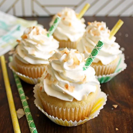 pina colada cupcakes