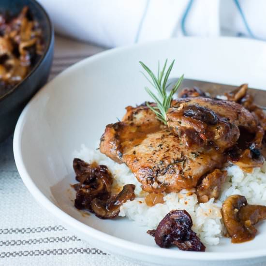 Braised Chicken with Mushrooms