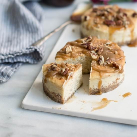 Salted Caramel Banana Cheesecake