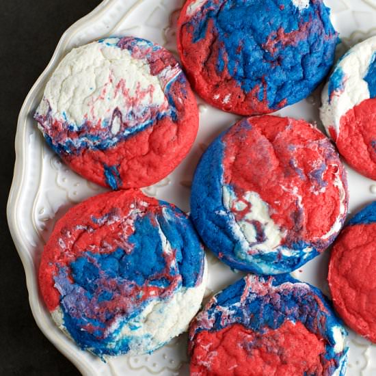 Patriotic Cake Cookies
