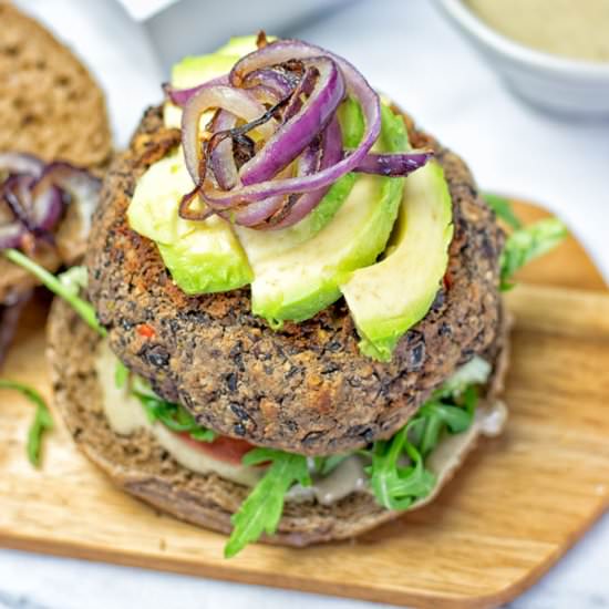 Mexican Cheese Black Bean Burger