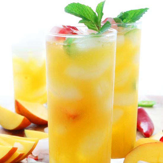 Skinny Mango Colada With Jalapeños