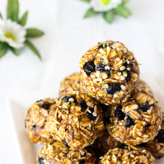 Blueberry Hemp Seed Bliss Balls