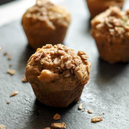 Zucchini Carrot Apple Mini Muffins