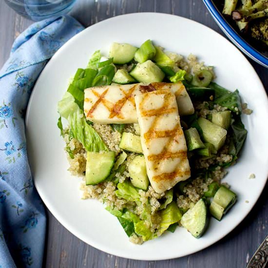 Grilled Halloumi with Quinoa Salad