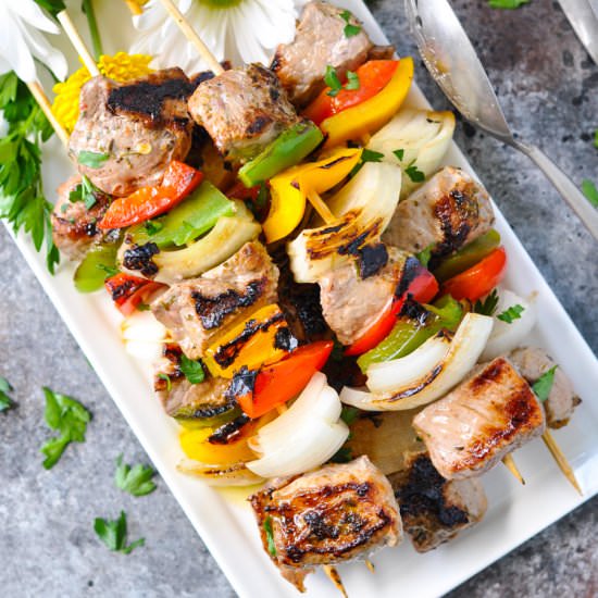 Garlic & Herb Pork Kabobs