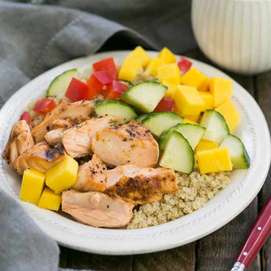 Caribbean Salmon Quinoa Salad