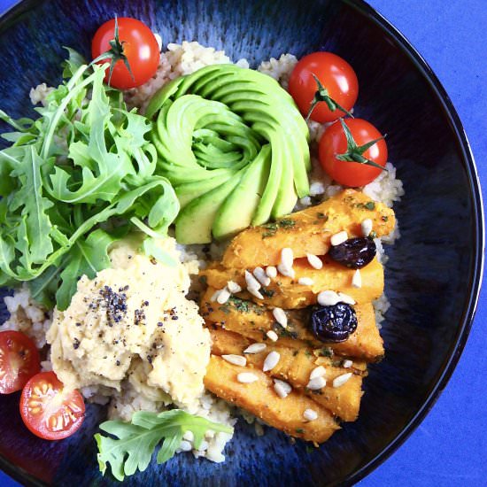Spiced Sweet Potato & Hummus Bowl