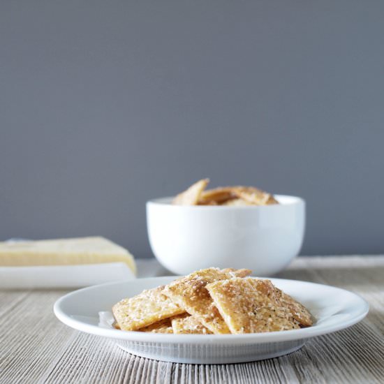 Salt and Pepper Parmesan Crackers