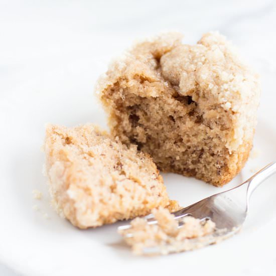 Banana Crumb Snack Cake Cupcakes