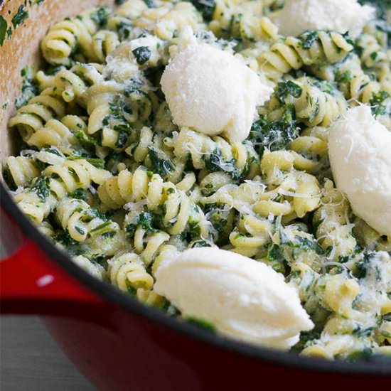 Fusilli with Ricotta and Spinach