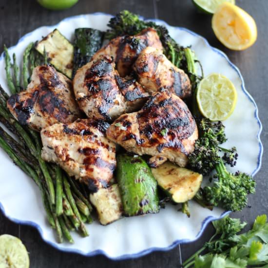 Grilled Citrus Chicken & Veggies