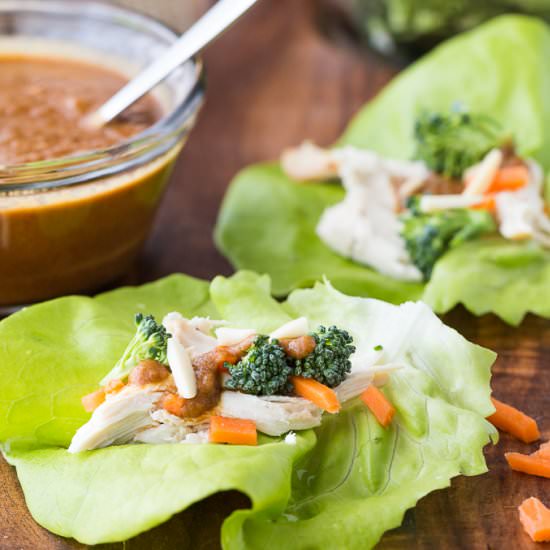 Thai Chicken Lettuce Wraps