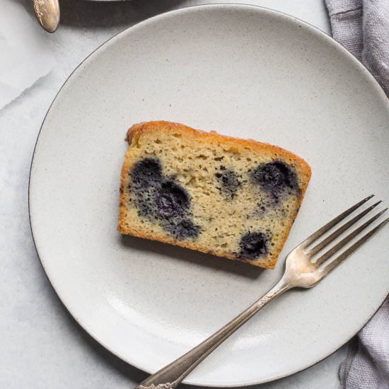 Lemony Almond-Blueberry Cake
