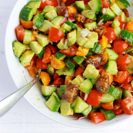 Tomato Avocado Cucumber Salad