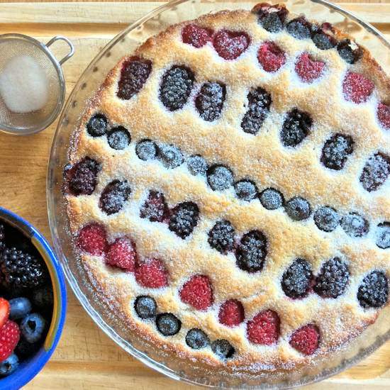 Berry Striped Cake
