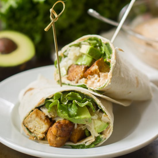 Tempeh Reuben Wraps