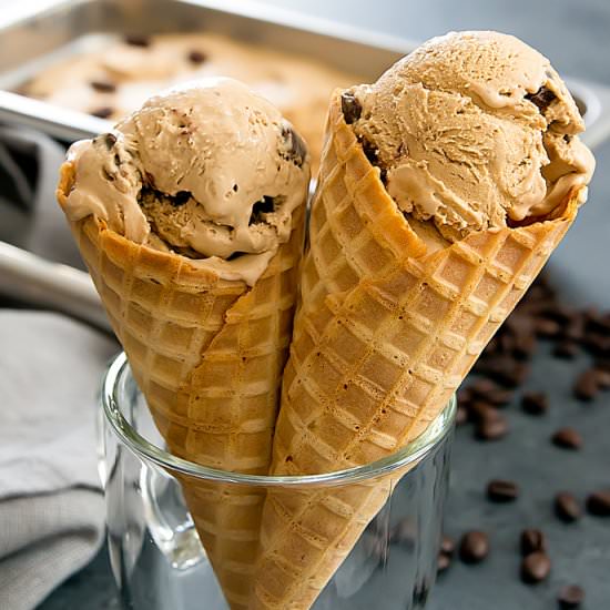 No Churn Espresso Chip Ice Cream