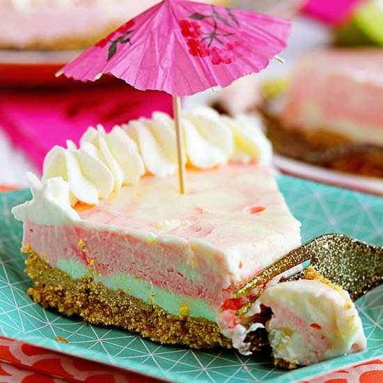 Miami Vice No Bake Cheesecake