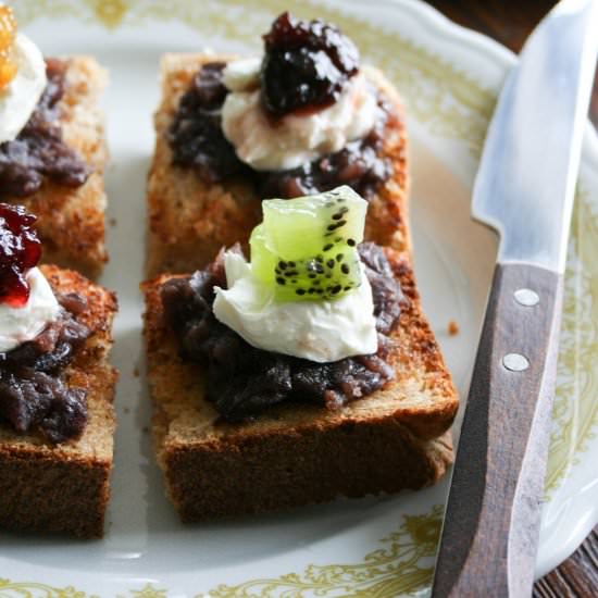 Red Bean Cream Cheese Toast