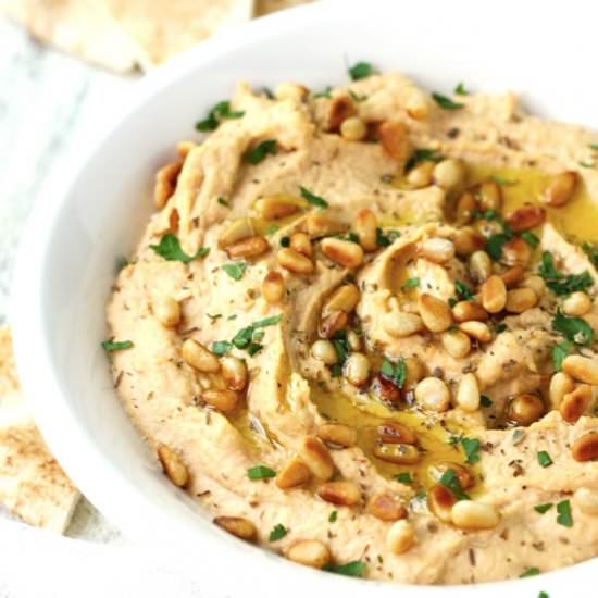 Chipotle Hummus w/ Roasted Pine Nut