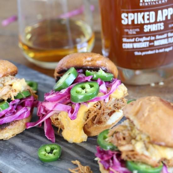 Pork Sliders & Bourbon Cheese Sauce