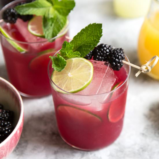 Blackberry Pineapple Rum Cocktail