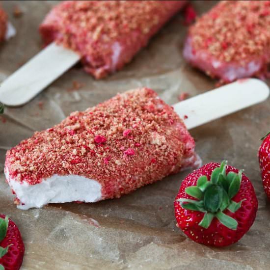 Strawberry Shortcake Ice Cream Bars