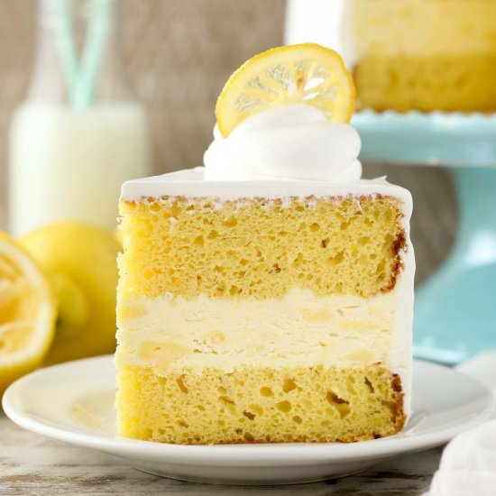 Lemon Ice Cream Cake