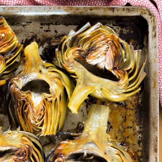 Oven Roasted Artichokes