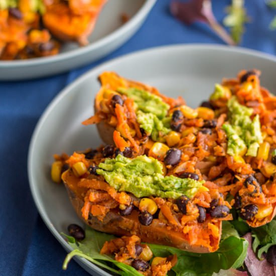 Mexican Stuffed Sweet Potatoes