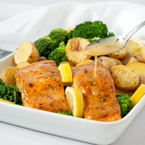 Bourbon Maple Glazed Salmon