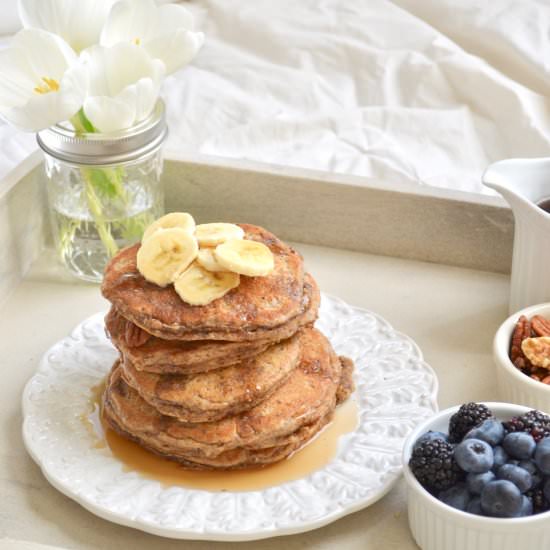 Whole Wheat Banana Nut Pancakes