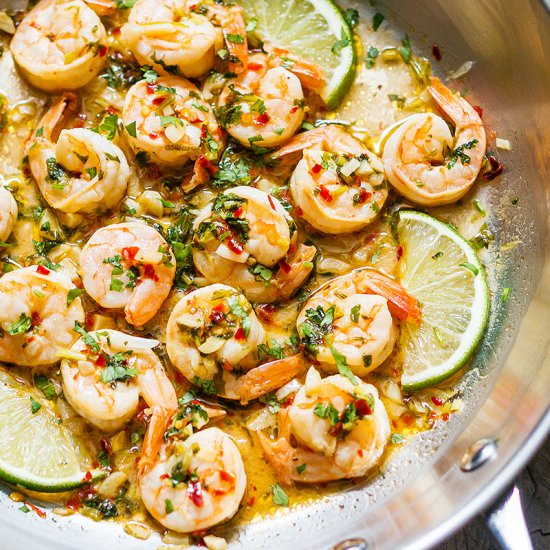 Honey Cilantro Lime Shrimp