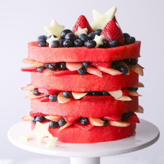 Fresh Watermelon Layer Cake